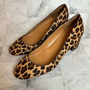 J. crew Factory cowhide cheetah print pumps size 9.5